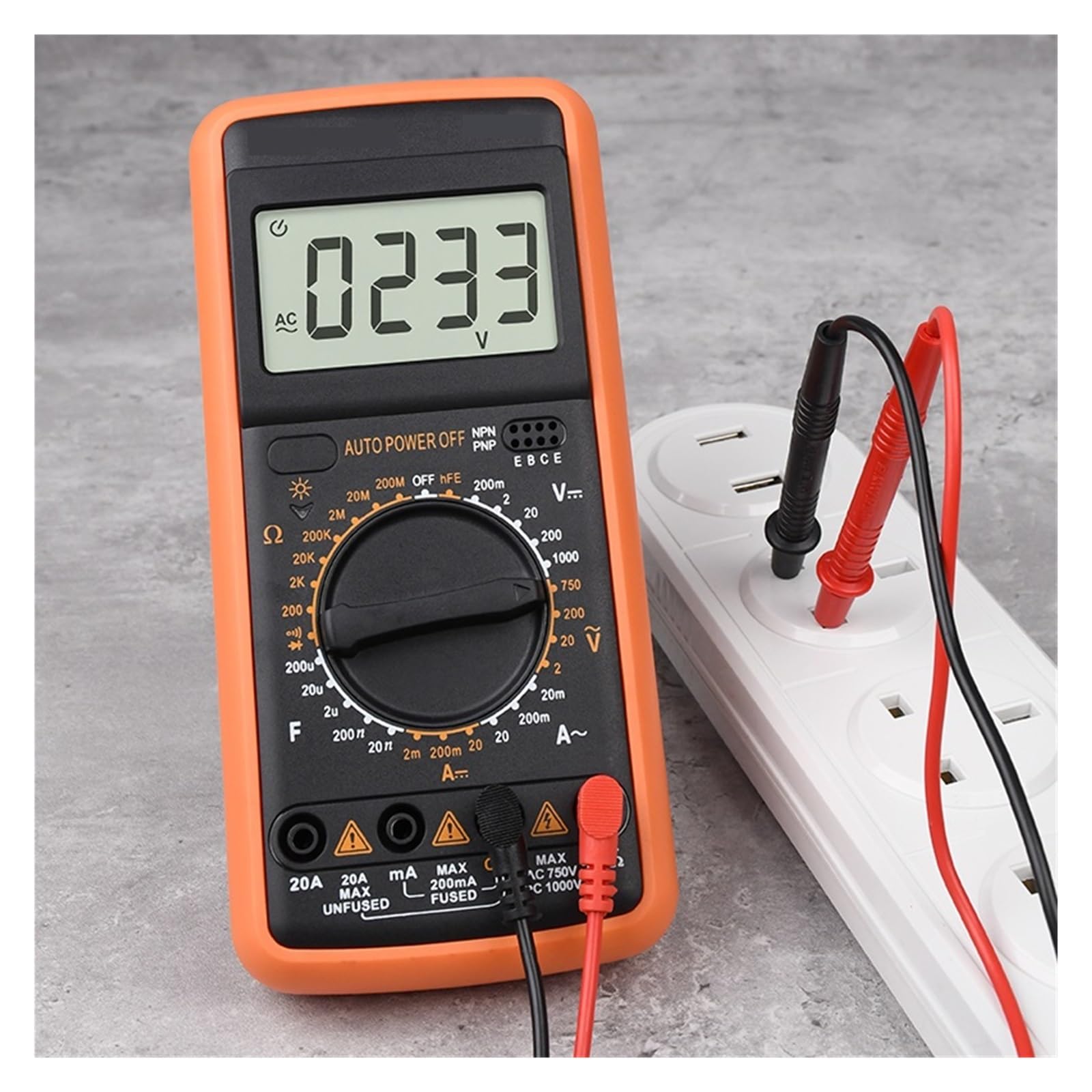 Multimetr Cyfrowy 1000V 10A Miernik Napięcia Prądu HFE Ohm Pojemność Dioda Ciągłości DMM Tester Narzędzia Dla Elektryków Szybko Dokładnie Łatwy Odczyt