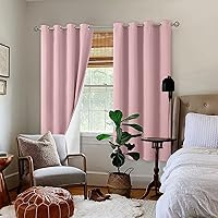 Vista 2 de BGment Cortinas 100% opacas reales para dormitorio con forro blanco, doble capa con aislamiento térmico, oscurecimiento de habitación completa