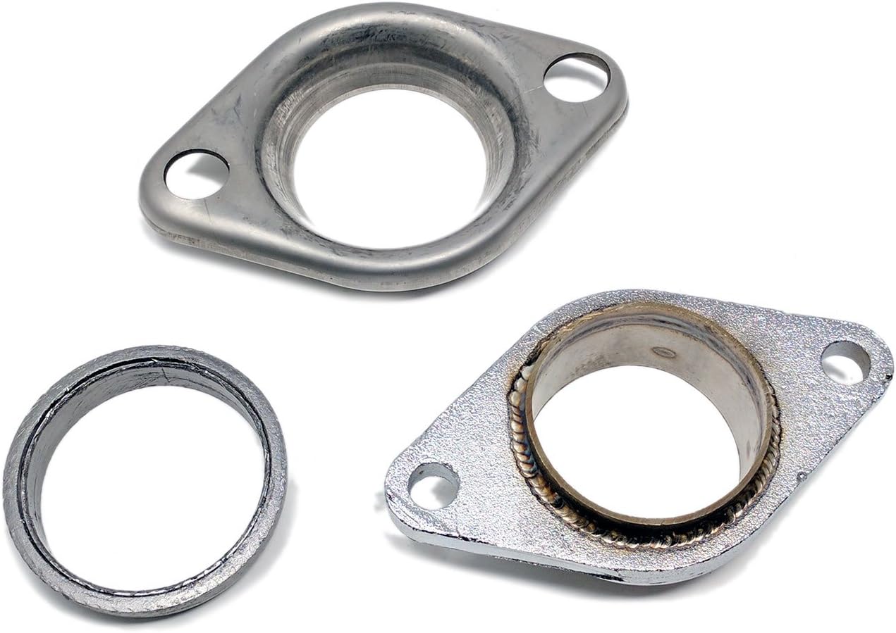 Exhaust Header Test Pipe Donut Gasket with Collector Flange Set, 2.5"