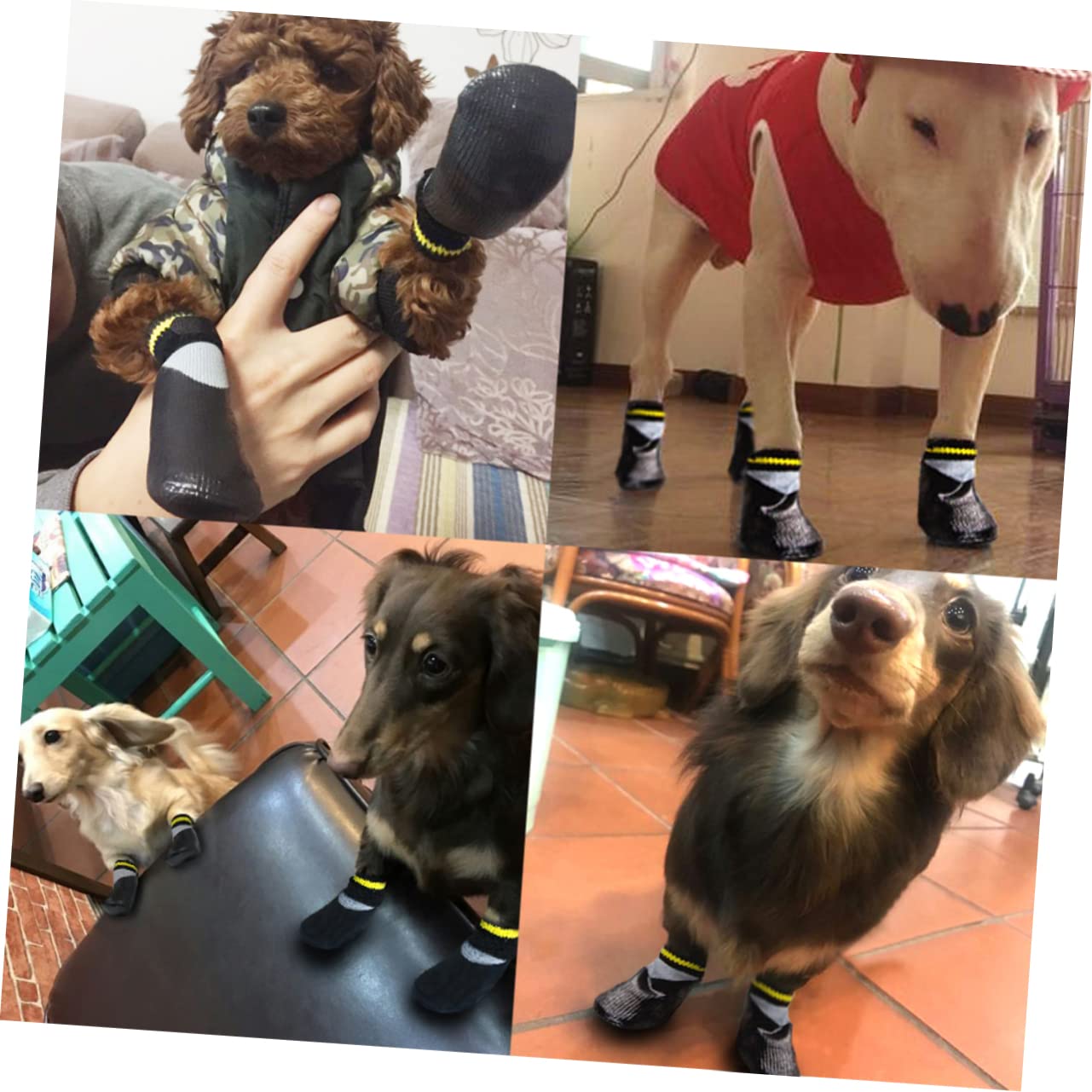 FOMIYES 3 Sets Schuhe Für Hundewelpen Booties Und Socken – Schuhe Für Im Freien Größe 5 Schwarz