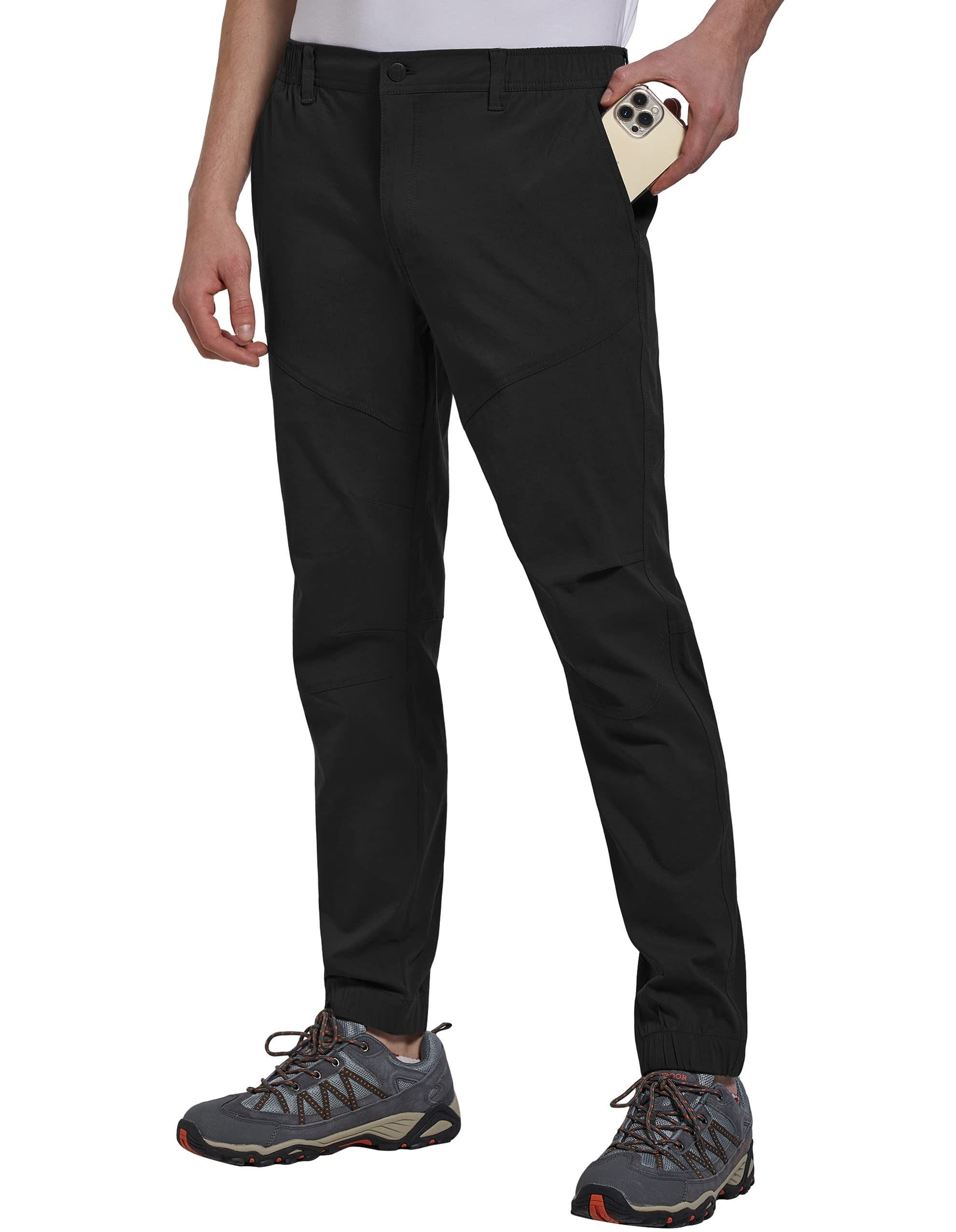 Puli Mens Hiking Chino Joggers Slim Fit Stretch Work Tapered