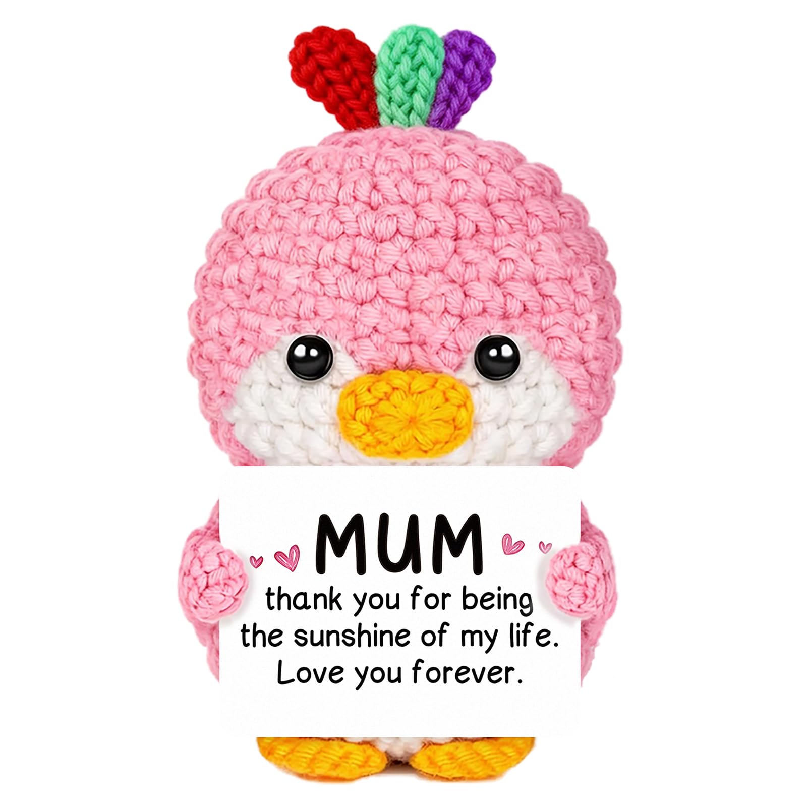 Gift for Mum，Mummy Birthday Gifts，Handmade Emotional Support Crochet Doll Desk Decor，Mum Gift From Daughter, Son - Mothers Day, Christmas, Birthday Present Idea