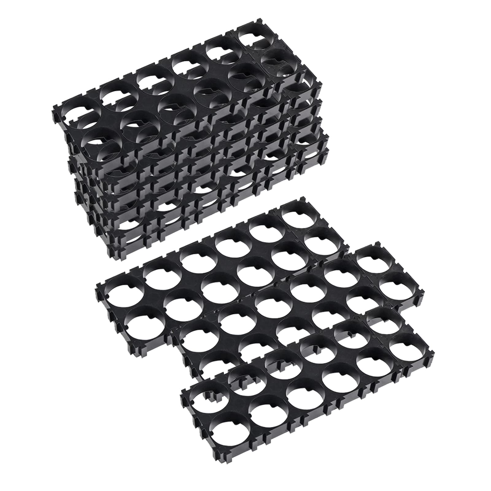 DIANN 20pcs 18650 Lithium Battery Holder 2x6 Cell Battery Plastic Holder Bracket 12 Cell DIY Battery Storage