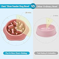 Vista 12 de UPSKY Slow Feeder Dog Puzzle Bowl, Interactive Bloat Stop Non-Slide Lick Treat Bowl for Small Medium Dogs (Black)