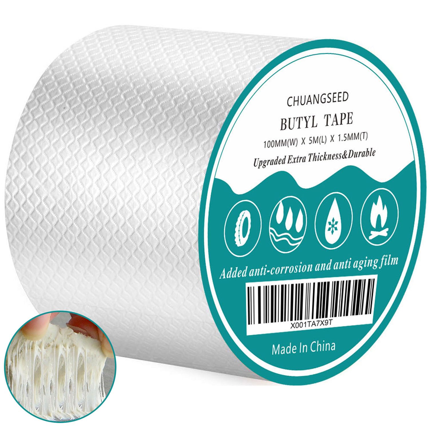 Ruban butyle aluminium étanchéité toit 10cm x 5m CHUANGSEED