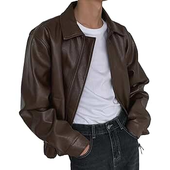 ジャケット・アウター vintage stand collar lether blouson L Amazon.com: Echoleather Hub “Men's Vintage Leather Jacket
