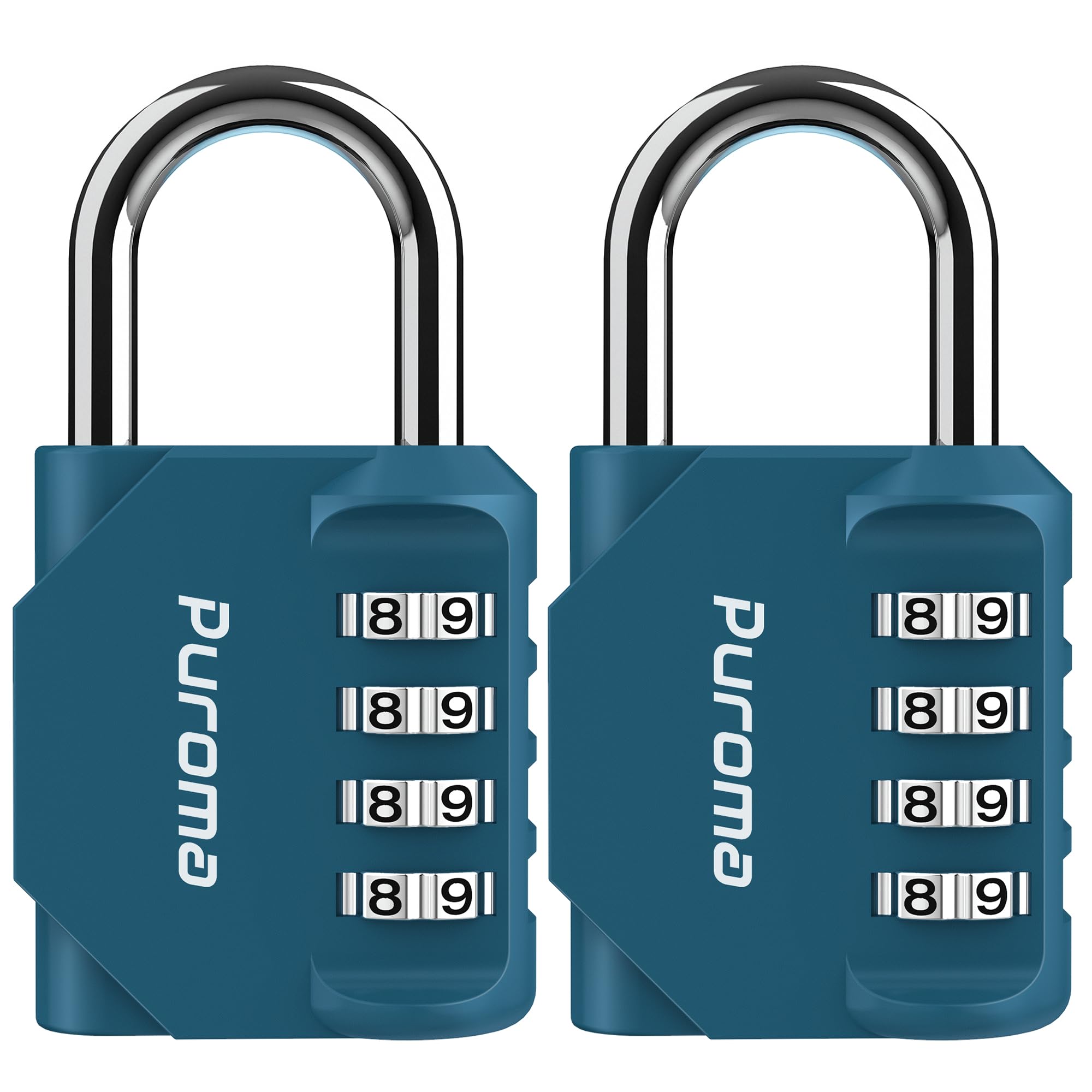 Puroma 2 Pack Combination Lock for Locker 4 Digit Outdoor Waterproof Padlock for School, Gym, Sports, Fence, Toolbox, Gate, Case, Outdoor, Hasp Storage, Cabinets (Dark Green)