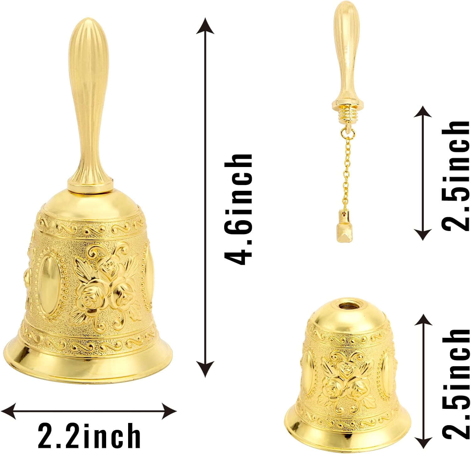 DomeStar Hand Bell Call Bell Brass Wedding Bells