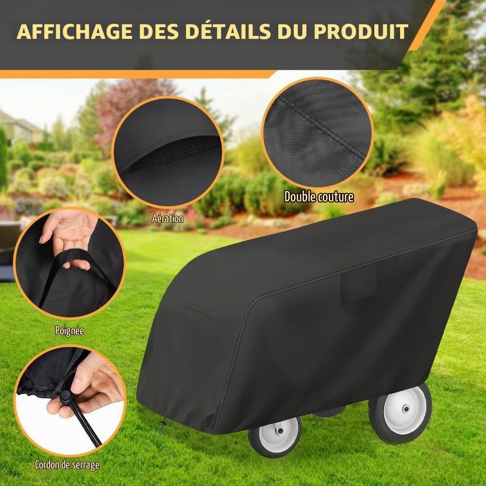 Housse de protection pour poussette d'extérieur 210D imperméable pour 6 passagers, protection contre la pluie et la neige
