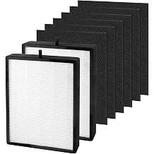 فلتر بديل 45i مناسب لجهاز تنقية الهواء Alen BreatheSmart Flex 45i، فلتر طازج 3 في 1، B4-Pure، فلتر HEPA حقيقي 2 H13 مع 6 مرشحات كربونية مسبقة