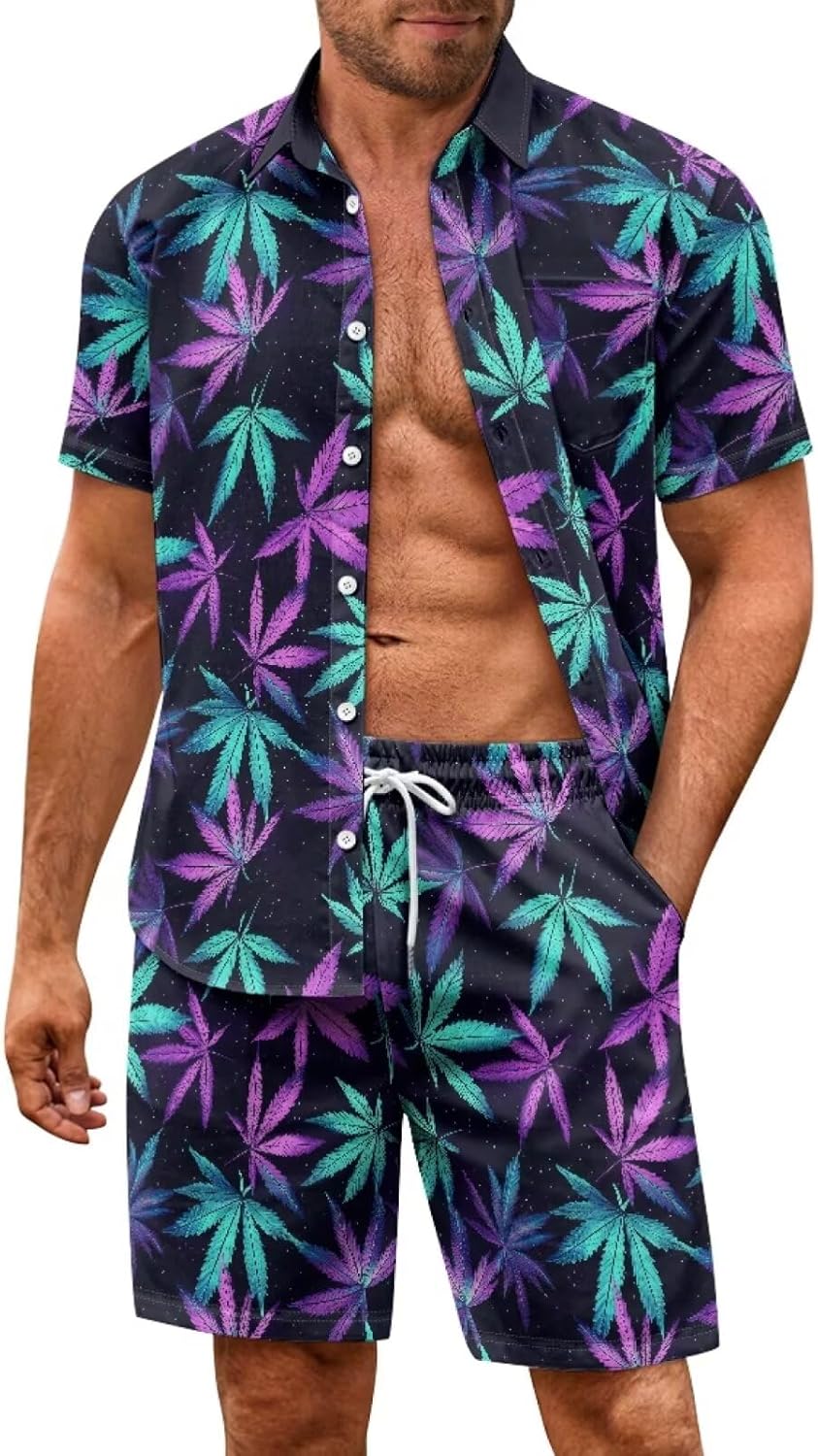 Couples Pajamas Sets Short Sleeve Plus Size Button Down Pj Soft Cute Pajama Set His and Her Matching Pjs