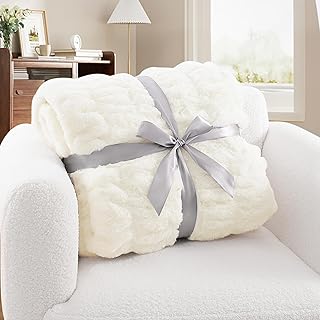 Ultra-Soft Faux Rabbit Fur Throw Blanket 50