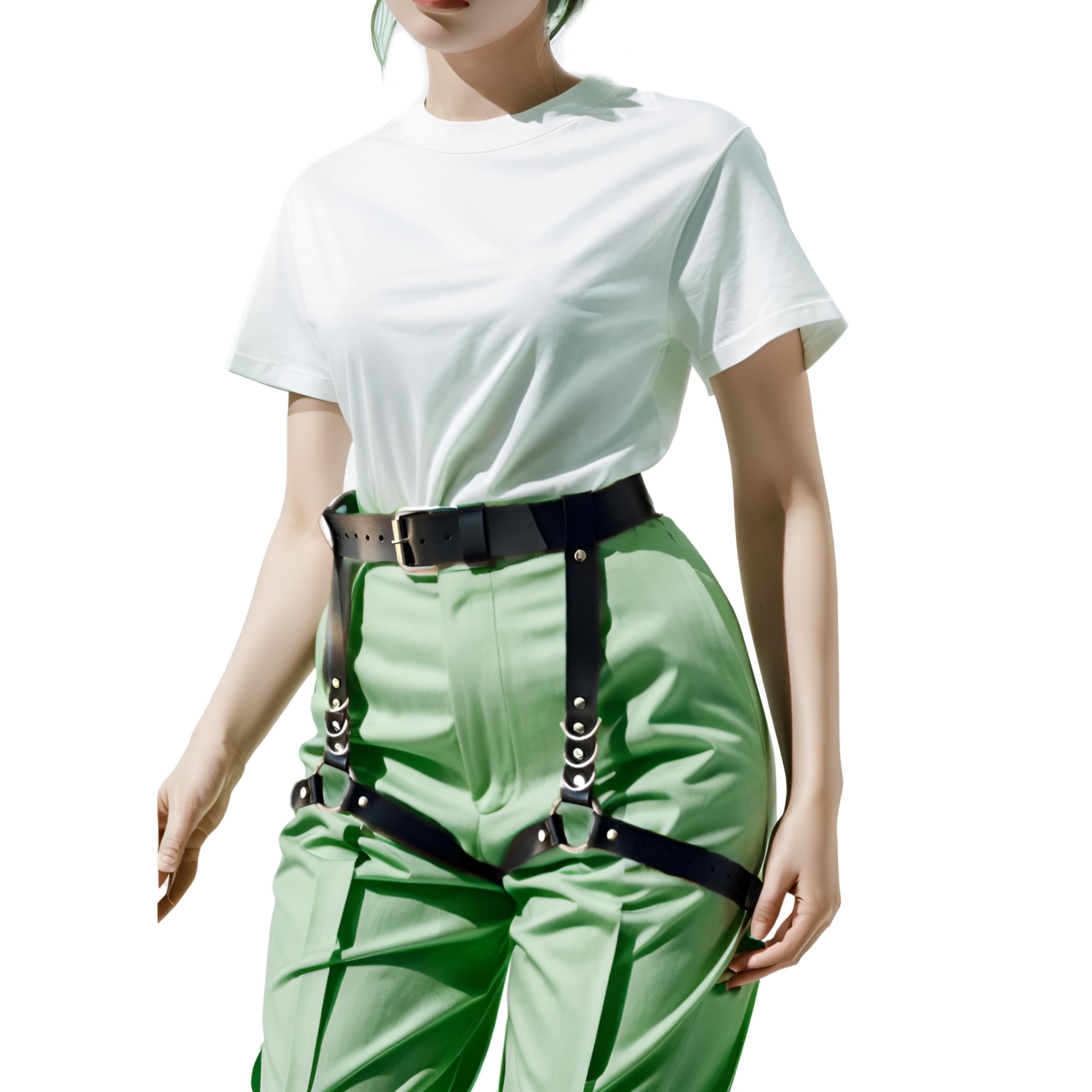 Women's Punk Chest Waist Belt Leather Chest Body Chain Skinny Adjustable Party Jewelry Accessories for Women