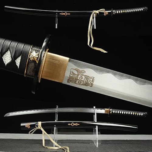 HERO SWORD Handmde Kill Bill Sword Hattori Hanzo Katana Full Tang Sharp 1060 Cuchillos japoneses de acero de alto carbono, arma real para práctica,