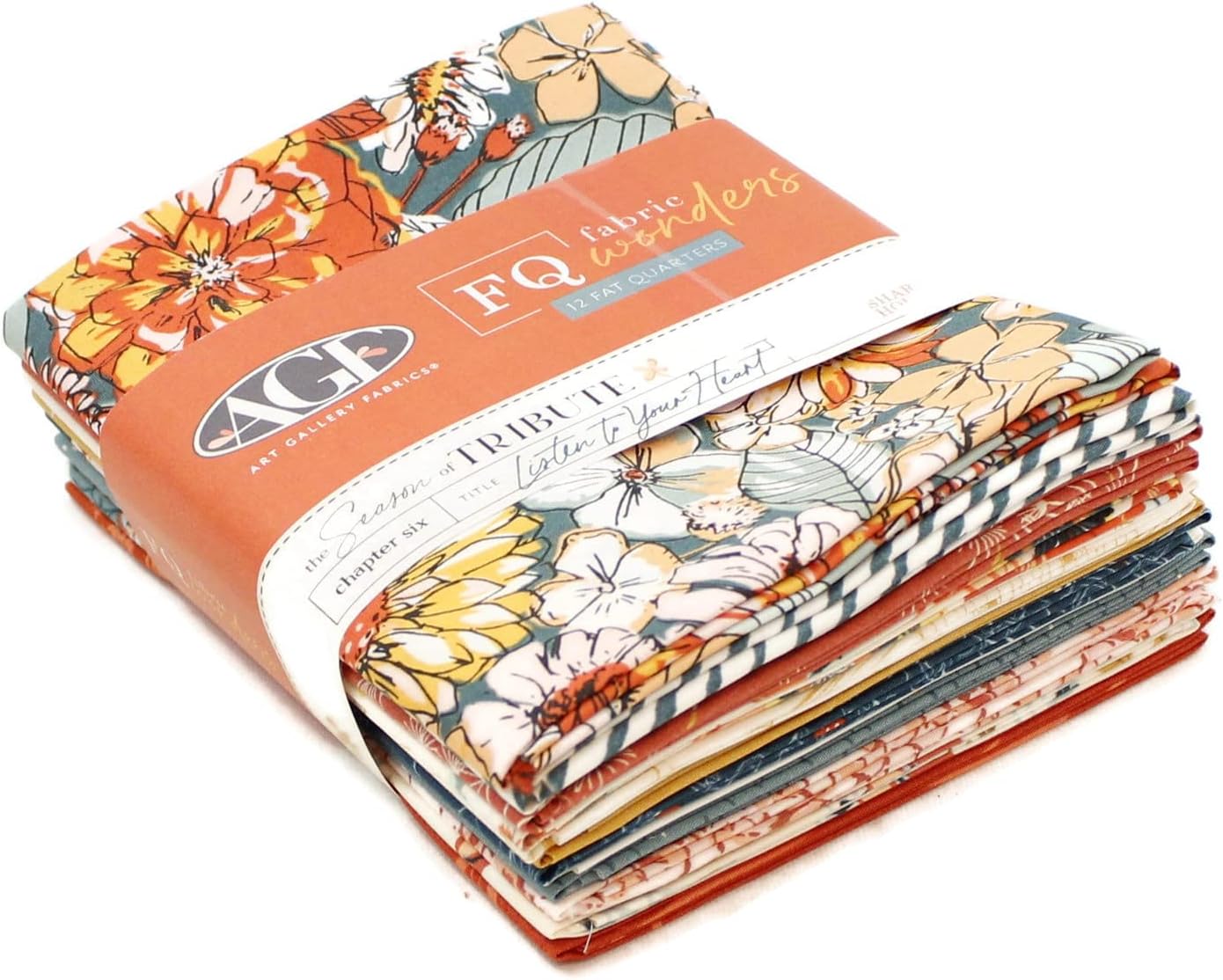 Listen to Your Heart Fat Quarter Bundle (12 Pieces) by Sharon Holland for Art Gallery 18 x 21 inches (45.72 cm x 53.34 cm) Fabric cuts DIY Quilt Fabric