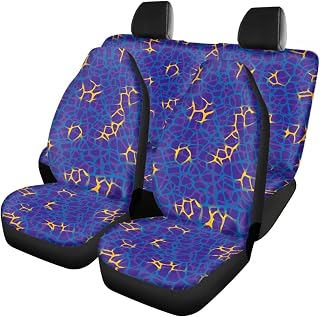 Funnydude Basketball Graphic Car Seat Cover Full Set 4PCS Universal Car Seat Cover Easy to Install Car Interior Accessories
