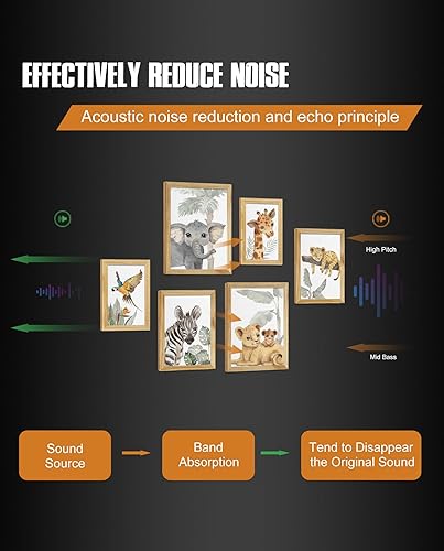 Miniatura 5 de Decoración de pared para guardería de animales de bebé impresión artística de pared de animales de safari para niños y niñas, póster de guardería de