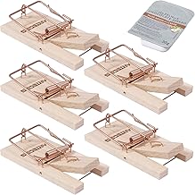 Artecsis Wooden Mouse Traps with Bait Impact Trap Snap Trap High Impact Power Set of 5