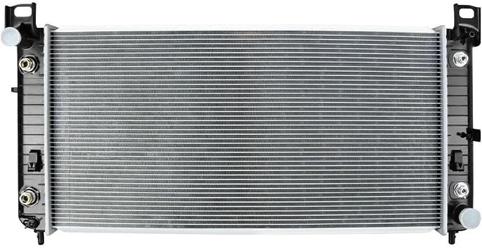 Radiator Front Side 1 Row with Transmission Oil Cooler with L0 for Hummer for GMC for Chevy for Cadillac Black Aluminum Core Material Crossflow Style 13029A22840116 15841569