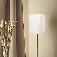 Vista 8 de ARTIBETTER Lámpara rectangular de lino, tela blanca, con clip, cubierta de luz, protector de lámpara de repuesto para lámparas de pie, lámpara
