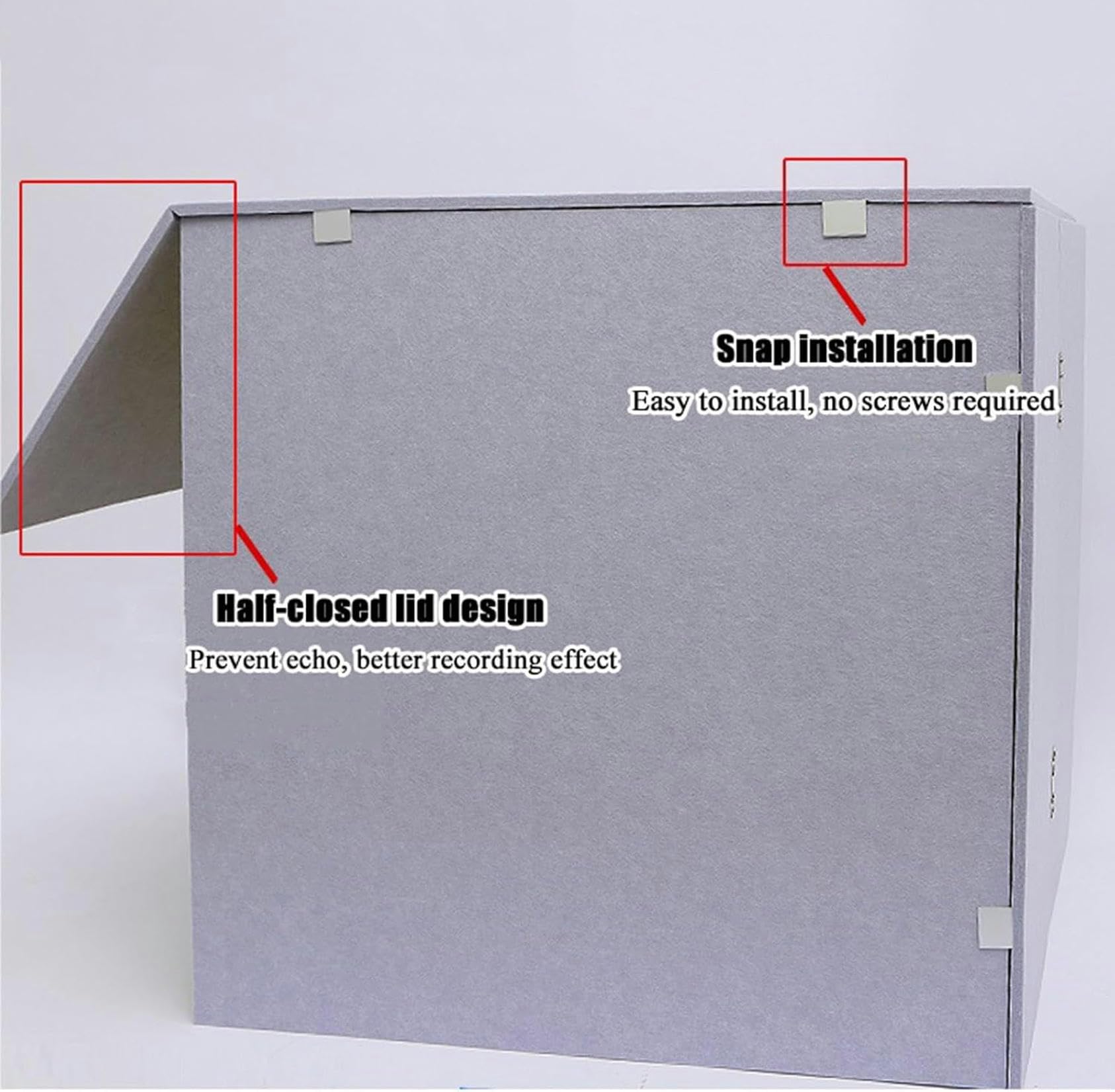 Cabina insonorizada portátil: Pantalla para micrófono, Pantalla acústica, Cabina insonorizada de Escritorio, Adecuada para Estudios domésticos, Equipo de grabación Ideal para músicos y podca