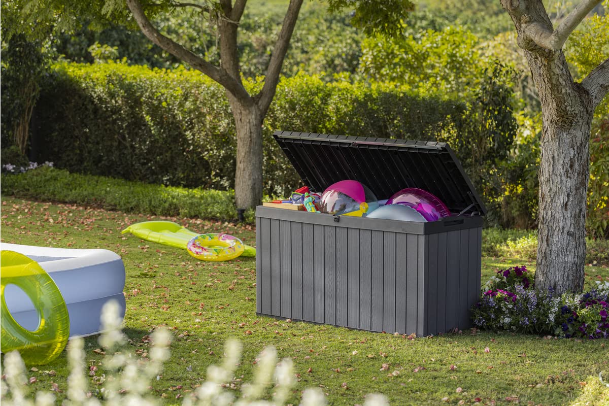 Keter Darwin Boîte de rangement - 570L - 142,5x65,5x78,2cm - Gris