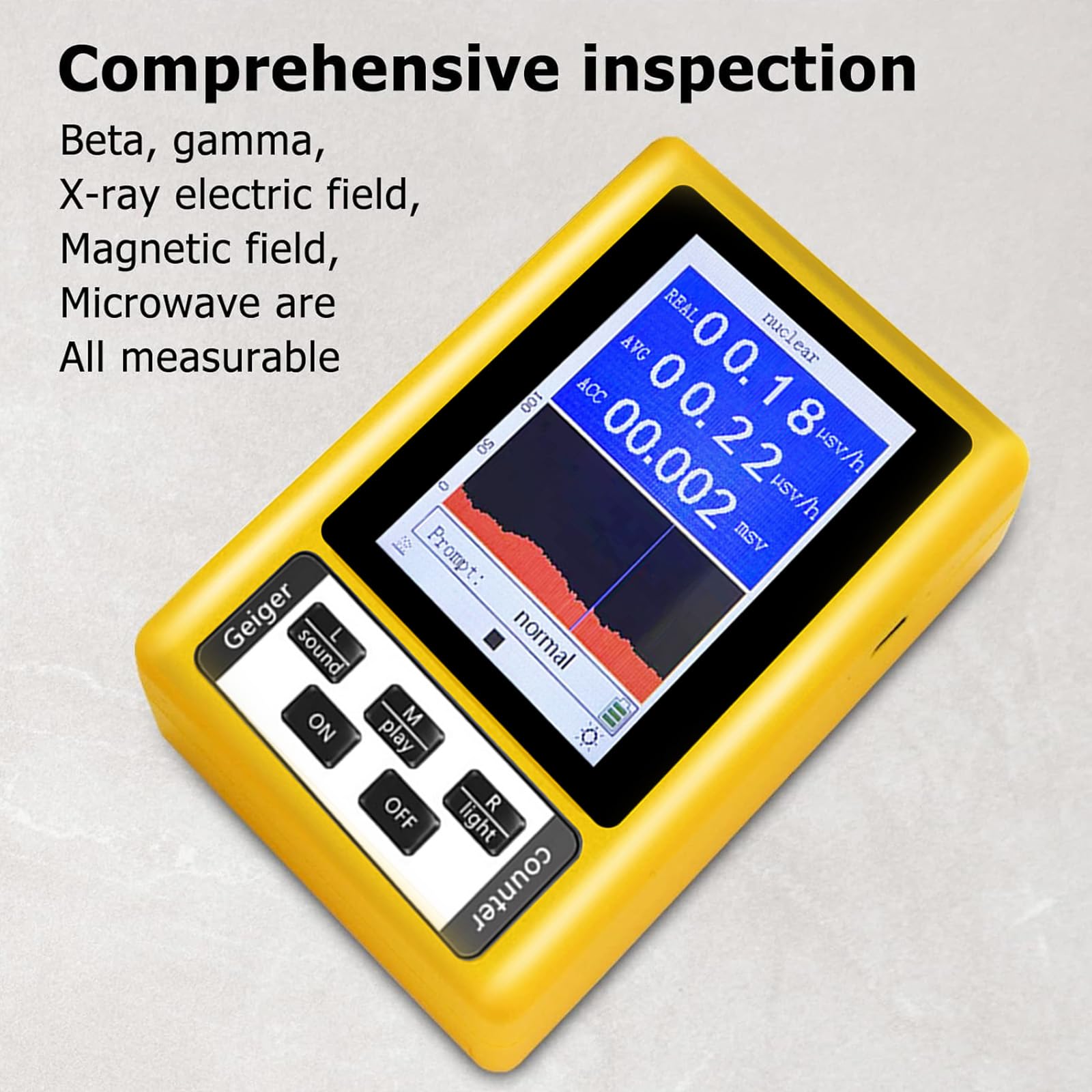 Professionele Geigerteller voor Radioactiviteit - Meet Alfa, Bèta en