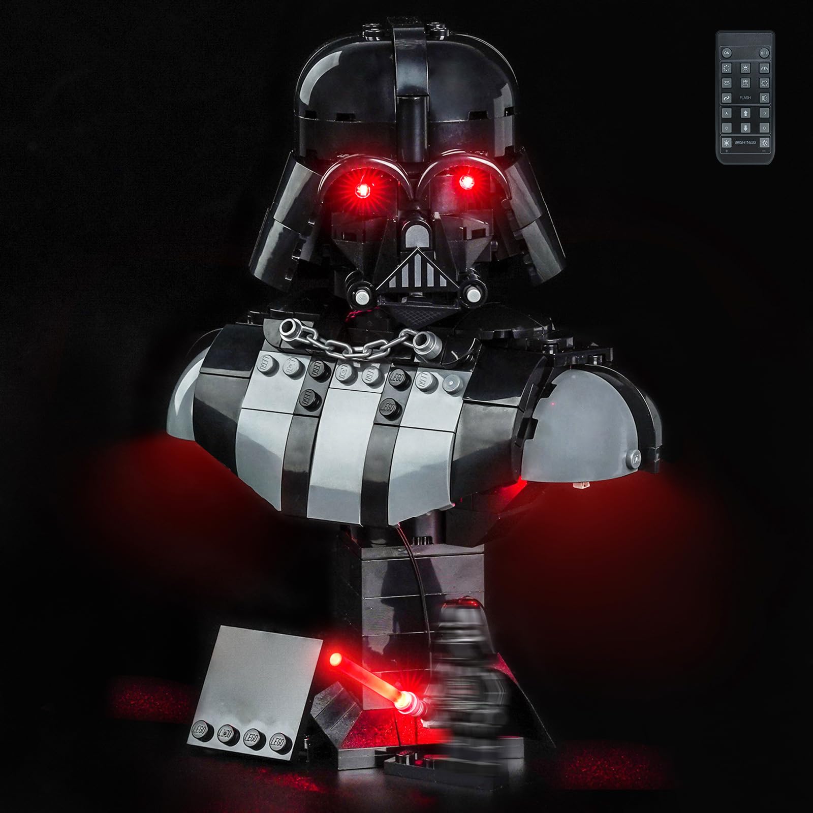Remote Control Led Light Set Compatible with Lego 75439 Darth Vader Bust (No Model), Decoration Lighting Set Compatible with Lego Darth Vader Bust Building Blocks — image 1