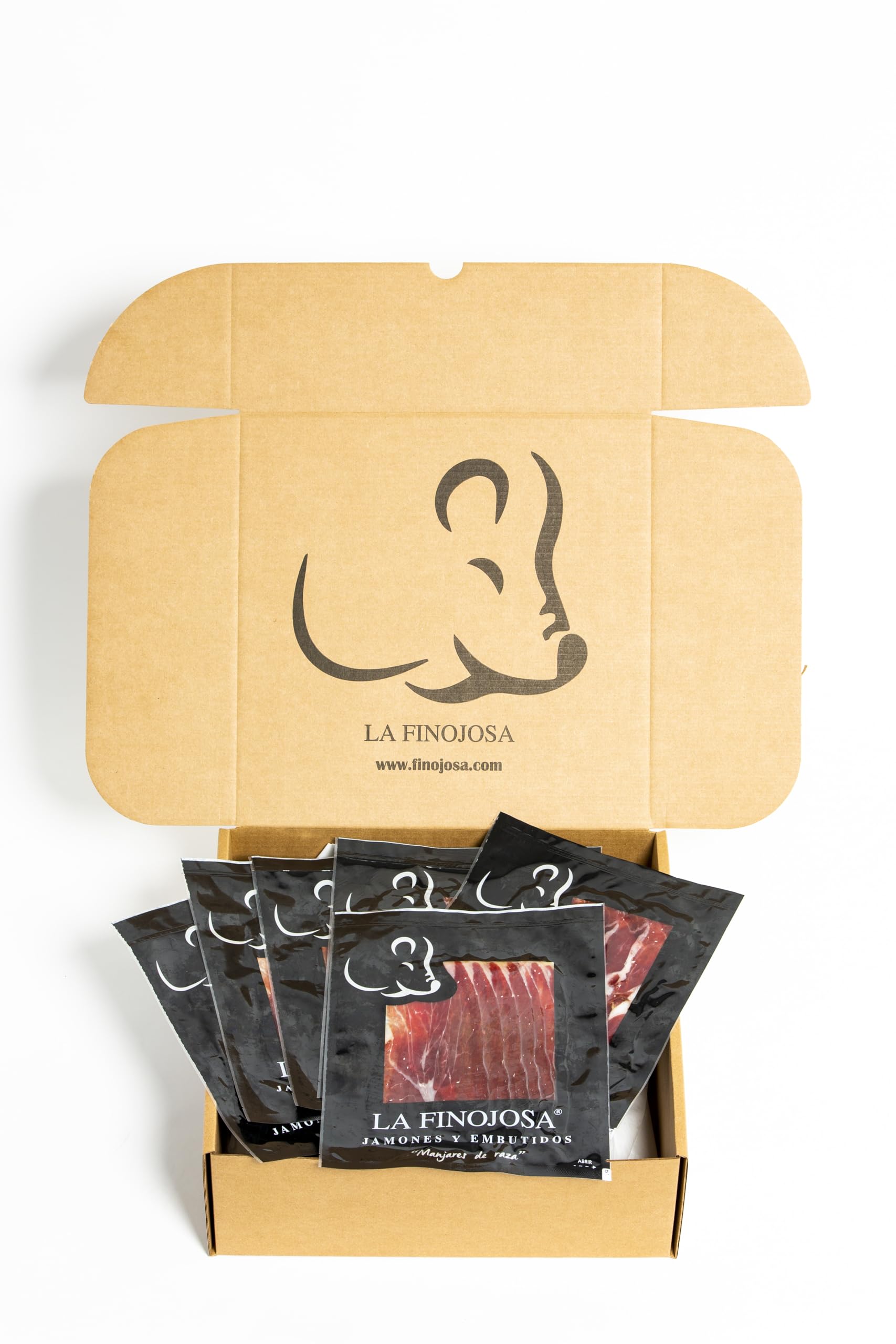 Jamón de Cebo Ibérico 50% Raza Ibérica - Jamón Loncheado -Pack 20 Sobres de 100 g - Mínimo 30 Meses de Curación - Pata de Jamón de Raza Ibérica - Aroma Agradable e Intenso - La Finojosa