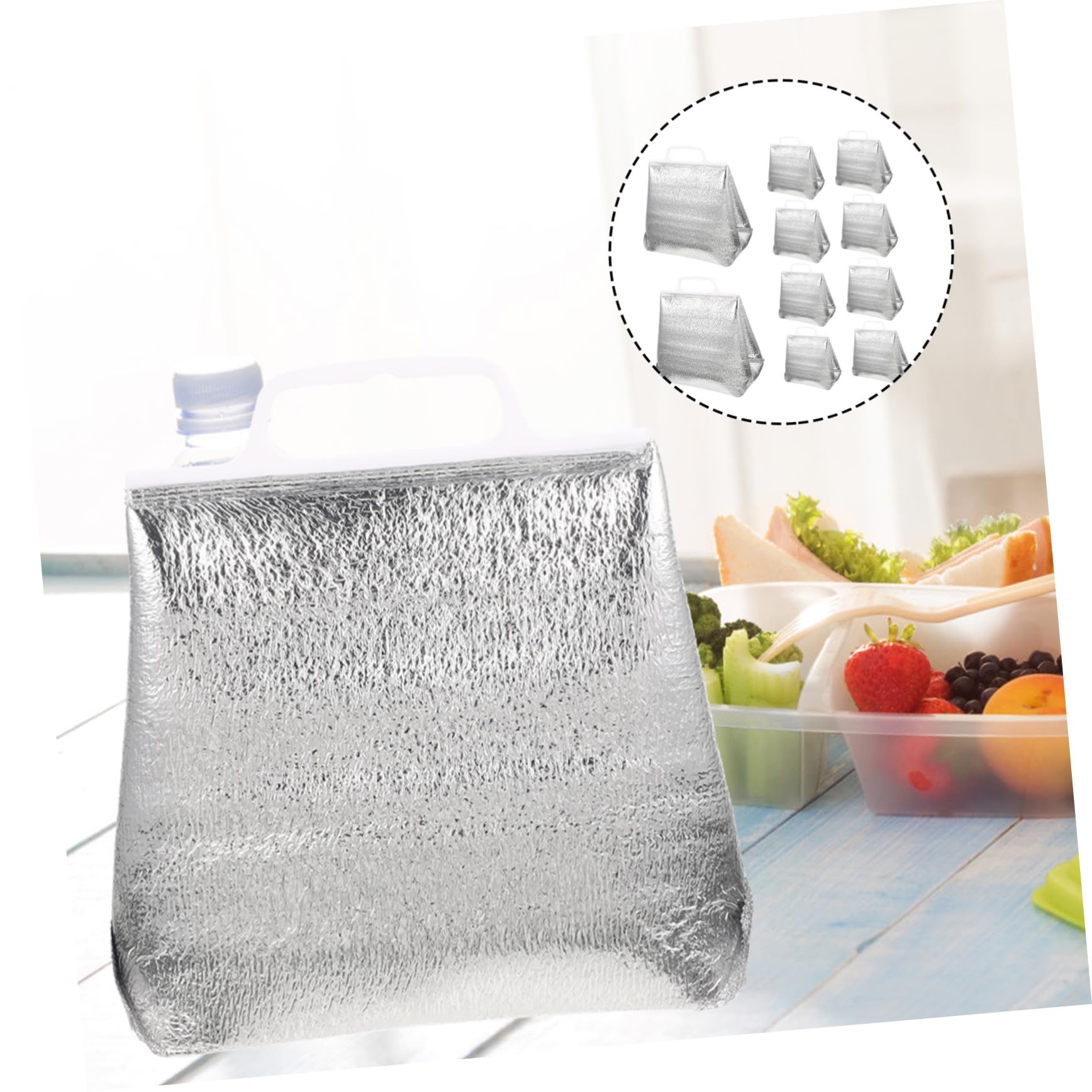 LABRIMP 10piezas Térmicas Portátiles Para Reparto Domicilio Para Comida Pasteles y Supermercado Aislamiento De Neopreno Gran Capacidad Para Entrega y Uso Diario