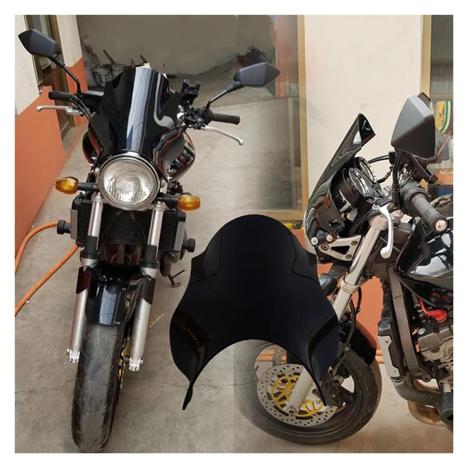 Spojler przedłużający szyba przednia Pasuje do Hornet CB400 CB600 CB750 CB900 CB919 CB250 przednia szyba motocykla okrągłe światła szyba przednia Osłona przedniej szyby Wiatr(1)