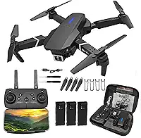 Drone E88 Pro Câmera 1080p HD 4K Mini Dobrável, WiFi 2.4G, Retorno Automático, Presente