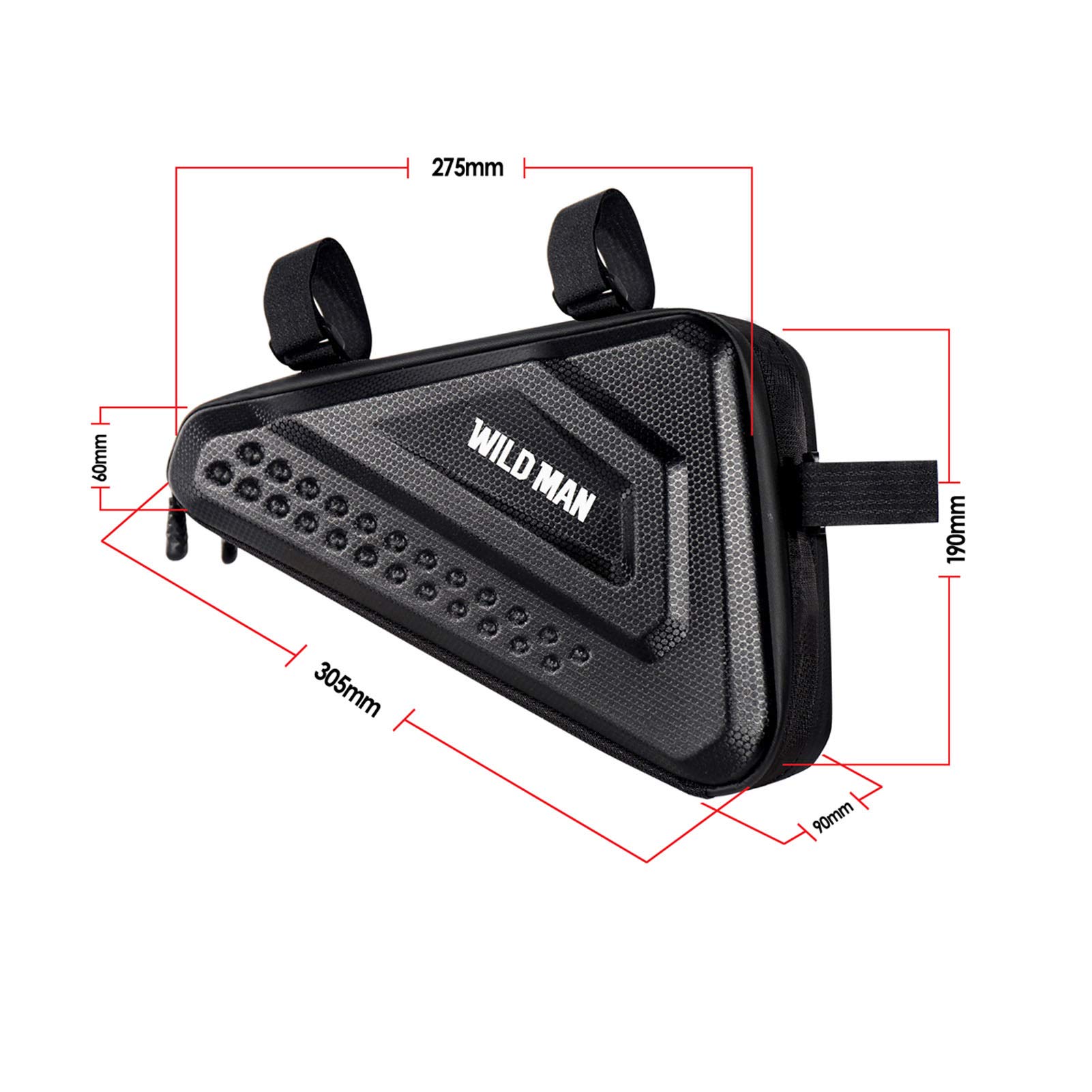 Lixada Bolsa triángulo para bicicleta, impermeable para bicicleta, bolsa reflectante para marco de bicicleta, cremallera de doble cara, bolsa triangular, ideal para candado de bicicleta, herramientas