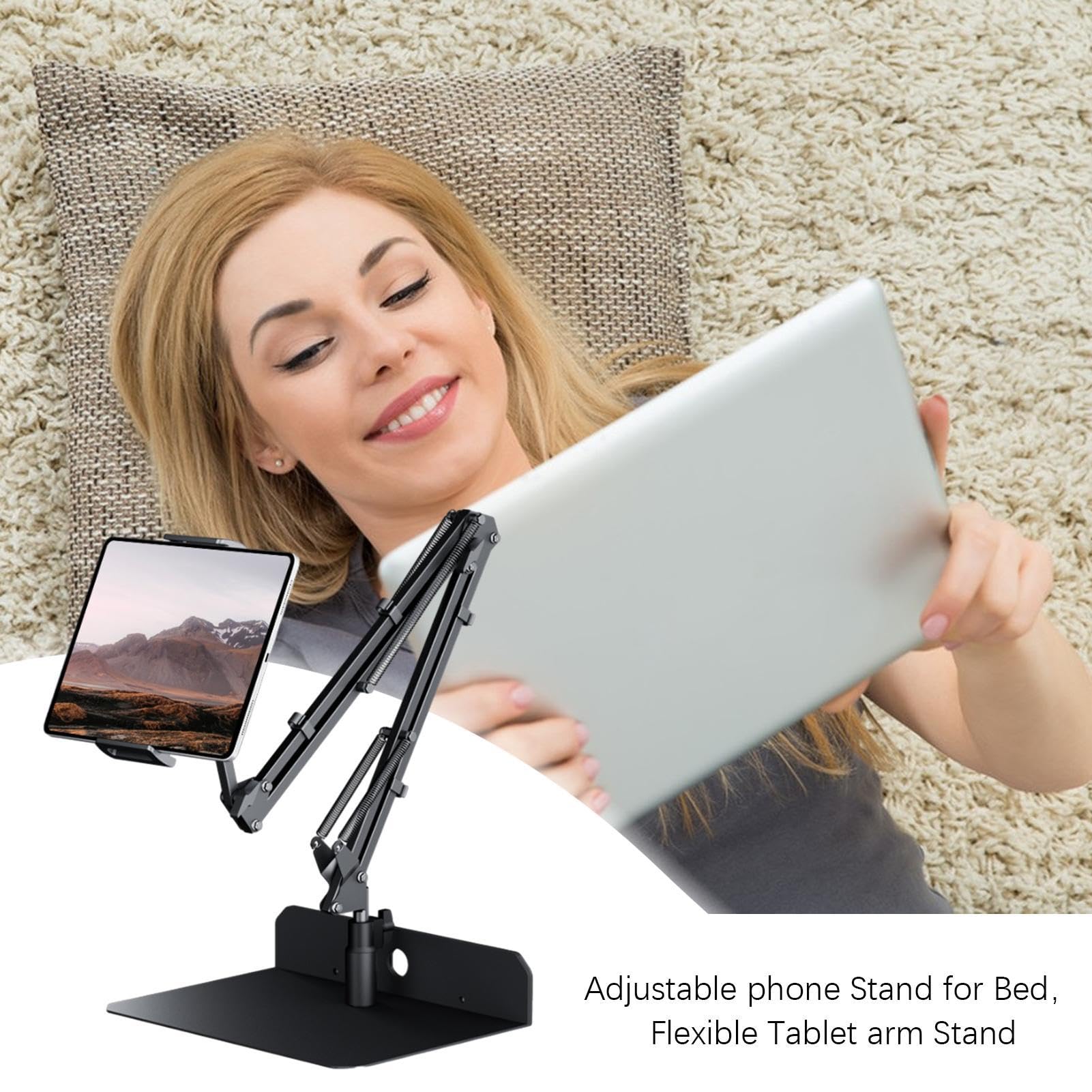 Soporte para teléfono celular – Soporte ajustable para teléfono móvil para | cama | Abrazadera de montaje para teléfono celular con rotación de 360 grados, soporte para teléfono móvil y tableta,