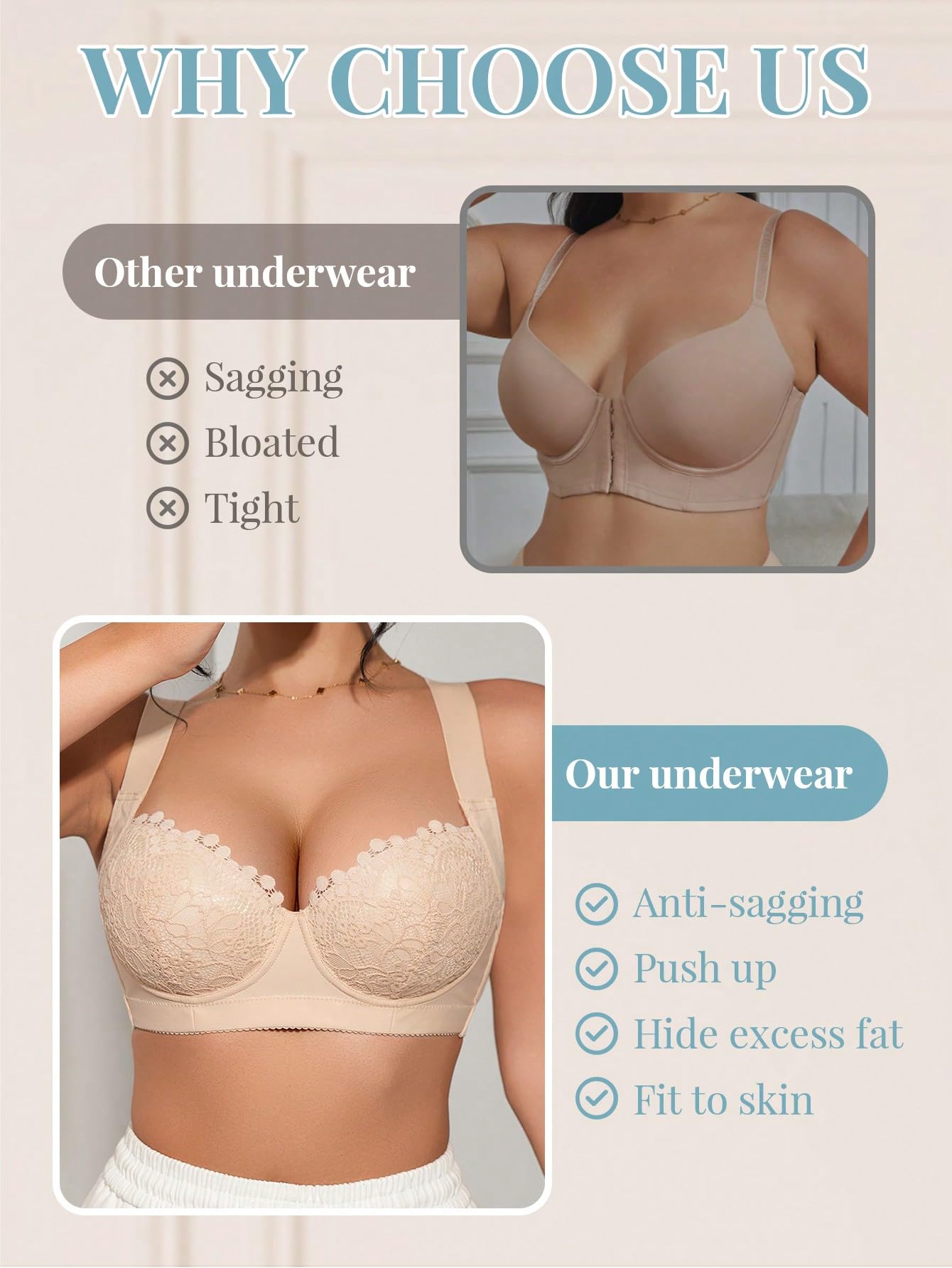 Confezione da 2 Reggiseni con Ferretto in Pizzo Floreale Donna Bralette Push Up Spalline Larghe A Balconcino Blu/Nero 34B(Black Beige,(34) 34B)