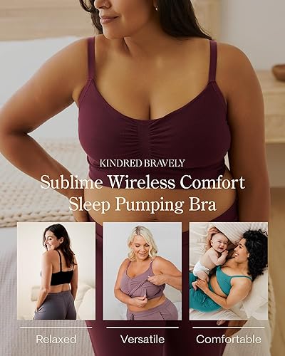 Miniatura 4 de Kindred Bravely Sublime - Brasier de bombeo para dormir, manos libres, ajustable, brasier de lactancia con clip EasyClip para todos los extractores