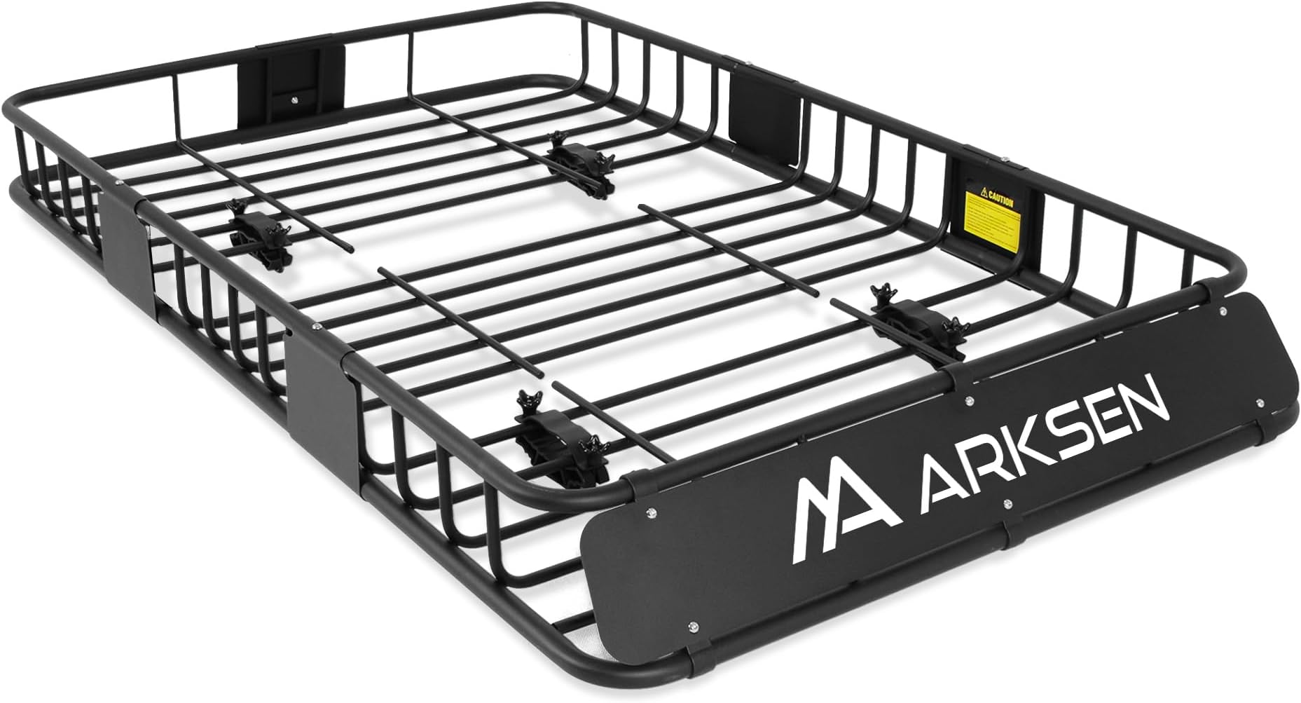 ARKSEN 64" x 39" x 6" Roof Rack Basket with Extension, 150 lb Heavy-Duty Steel Cargo Carrier, Fits Crossbars up to 1.38" Thick, for SUV & Pickup Truck