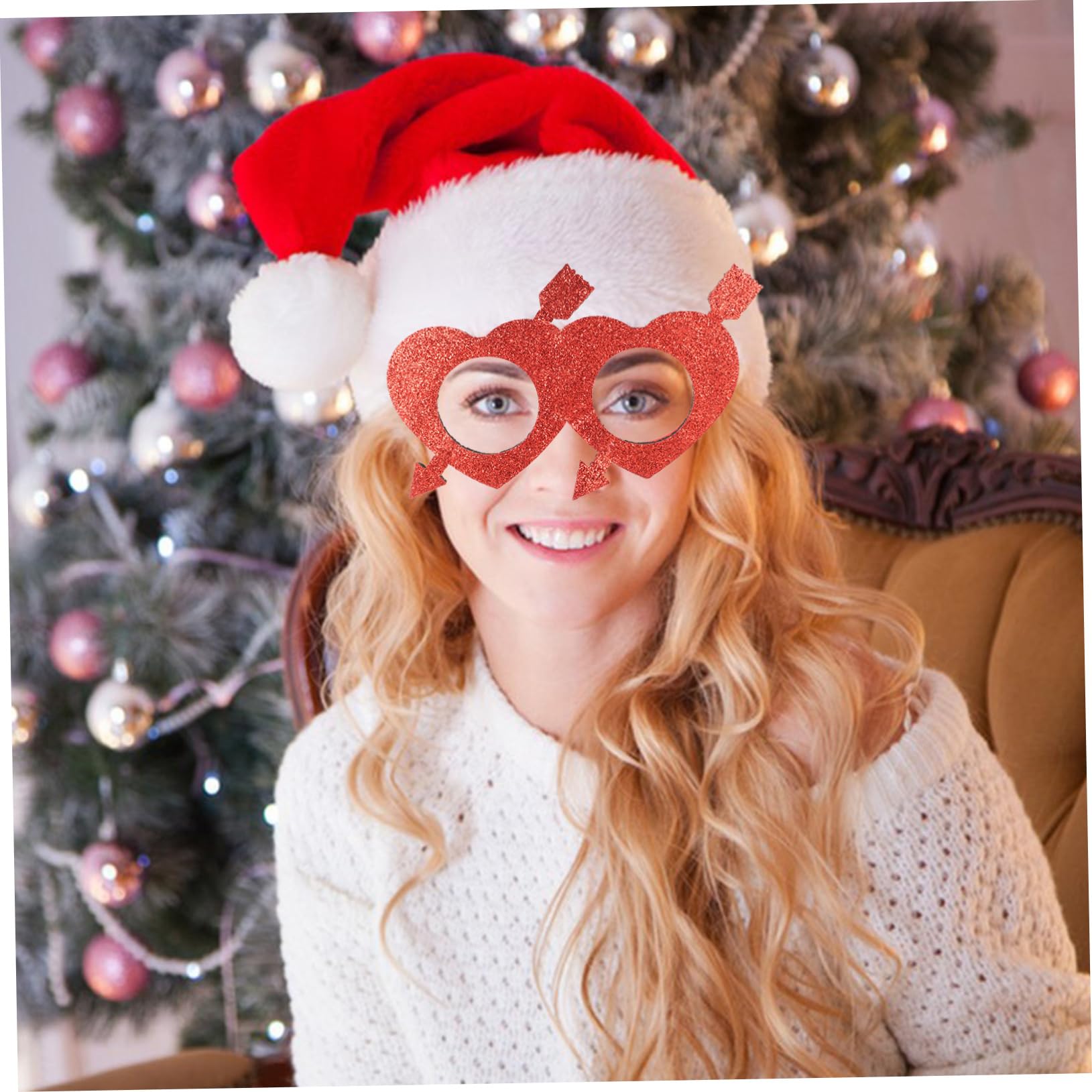 Didiseaon 2Pcs Heart Shaped Novelty Glasses Props for Valentine Day Creative Eyewear for Parties Photo Booths Fun Love Glasses Decorations for Celebrations