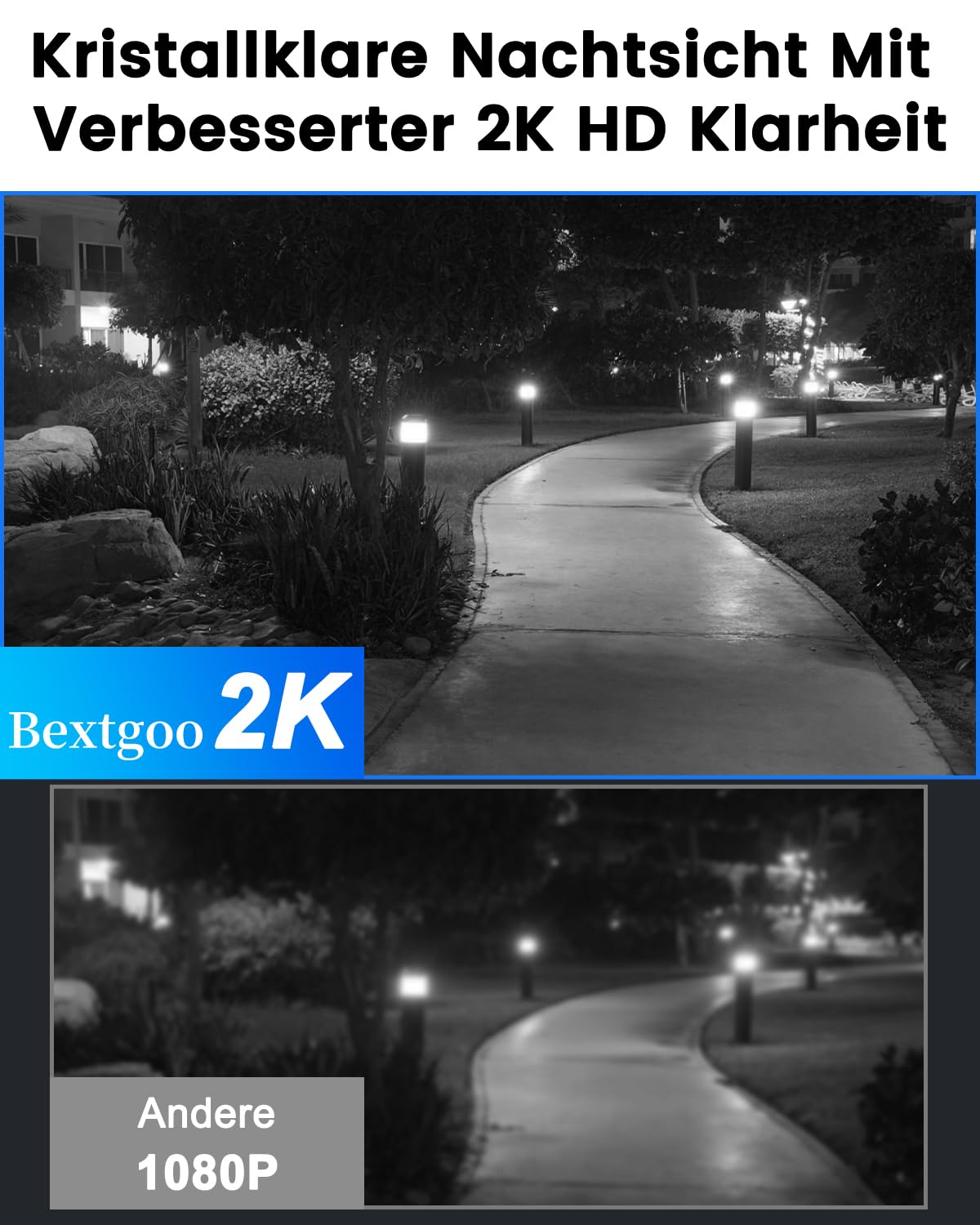 Bextgoo 2K Türspion Türklingel mit Kamera WLAN mit 64GB Speicherkarte, Video Türklingel mit Kamera mit 4,3 Zoll Farbbildschirm, 8000mAh Akku, 170° Betrachtungswinkel, Intelligente Bewegungserkennung