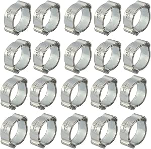 11mm-13mm Hose Clamps Silver 30-Piece 1/4" (11mm-13mm) Fuel Line Hose Clamps – Zinc Plated, Adjustable 1 In Hose Clamps - Foto 4