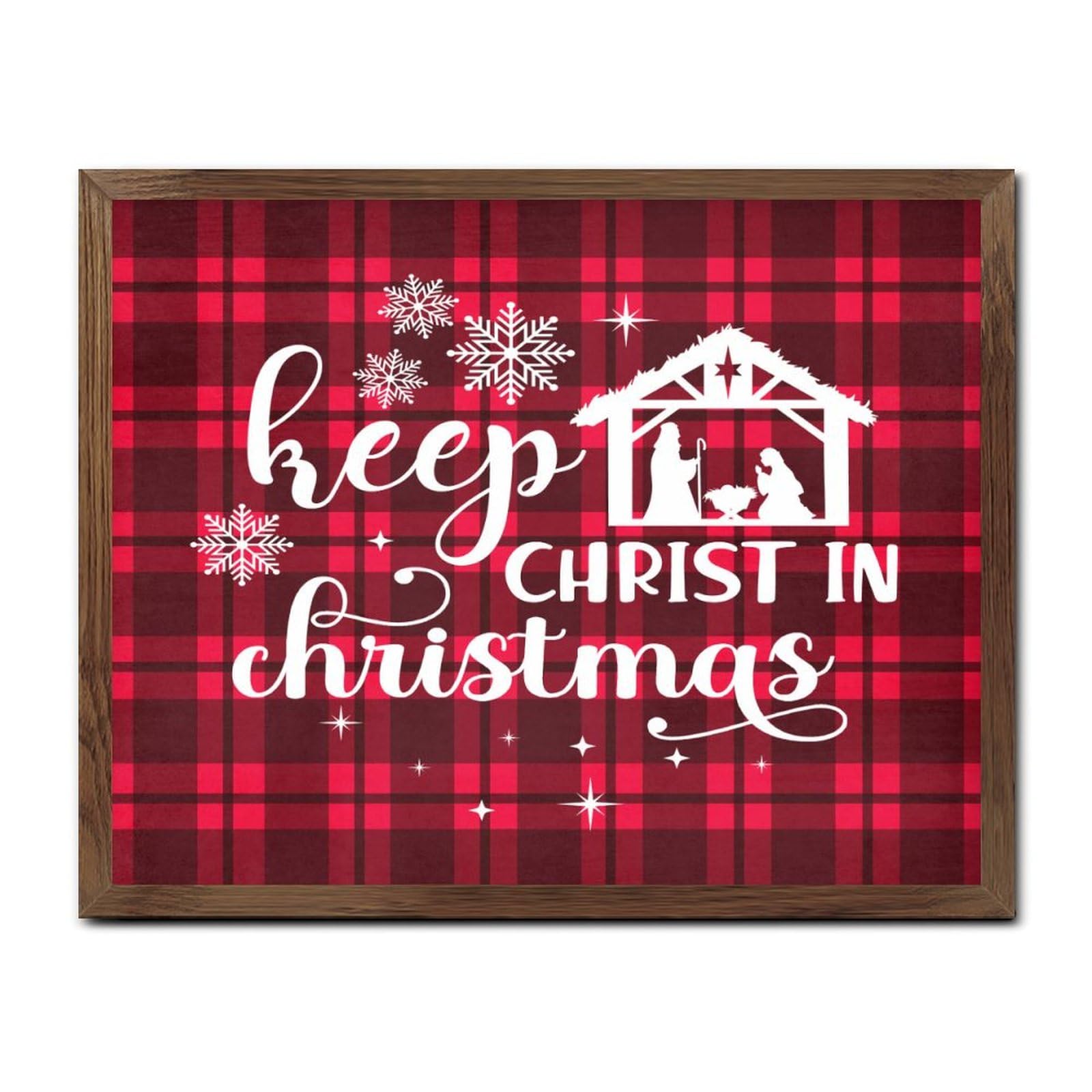 Panneau Keep Christ in Christmas en bois, le cadeau idéal pour les fêtes