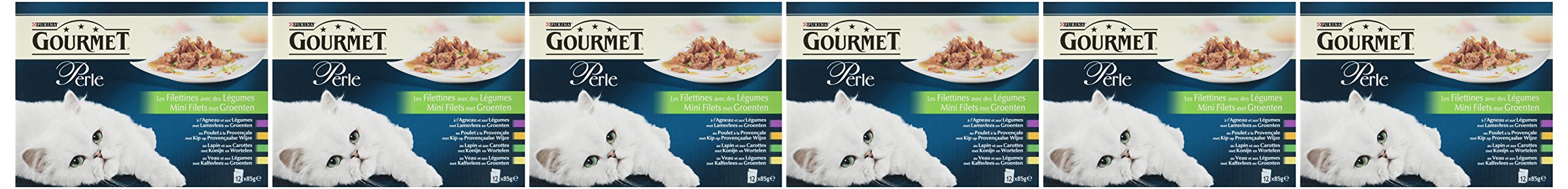 Gourmet Perle Katzenfutter, Mahlzeiten für erwachsene Katzen, 4 x 85 g, Größe & Geschmack wählbar – 12 Stück (48 Frischebeutel)