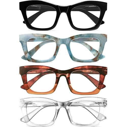 CCVOO 2.0 Reading Glasses for Women, Stylish Eyeglasses, Blue Light Readers for Women, Computer Eye Glasses, Cheaters