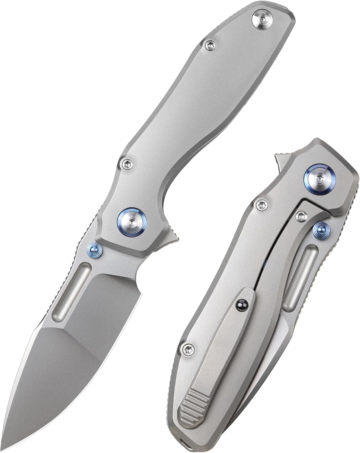 REMETTE RT-TwoFace Knife Titanium Handle M390 Blade (Silver)