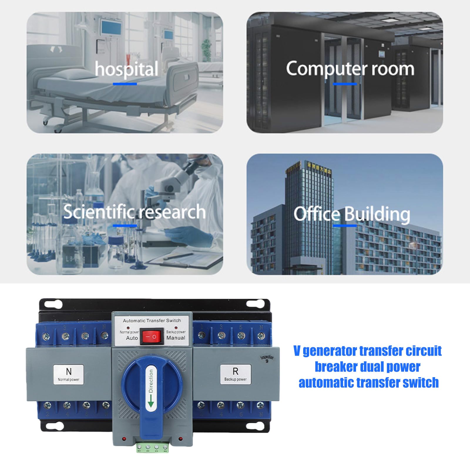 Interruptores de transferencia automática para generador de energía de reserva doble generlink, interruptores dobles ATS Home Backup Interrupción de interrupción de arranque automático Controlador de
