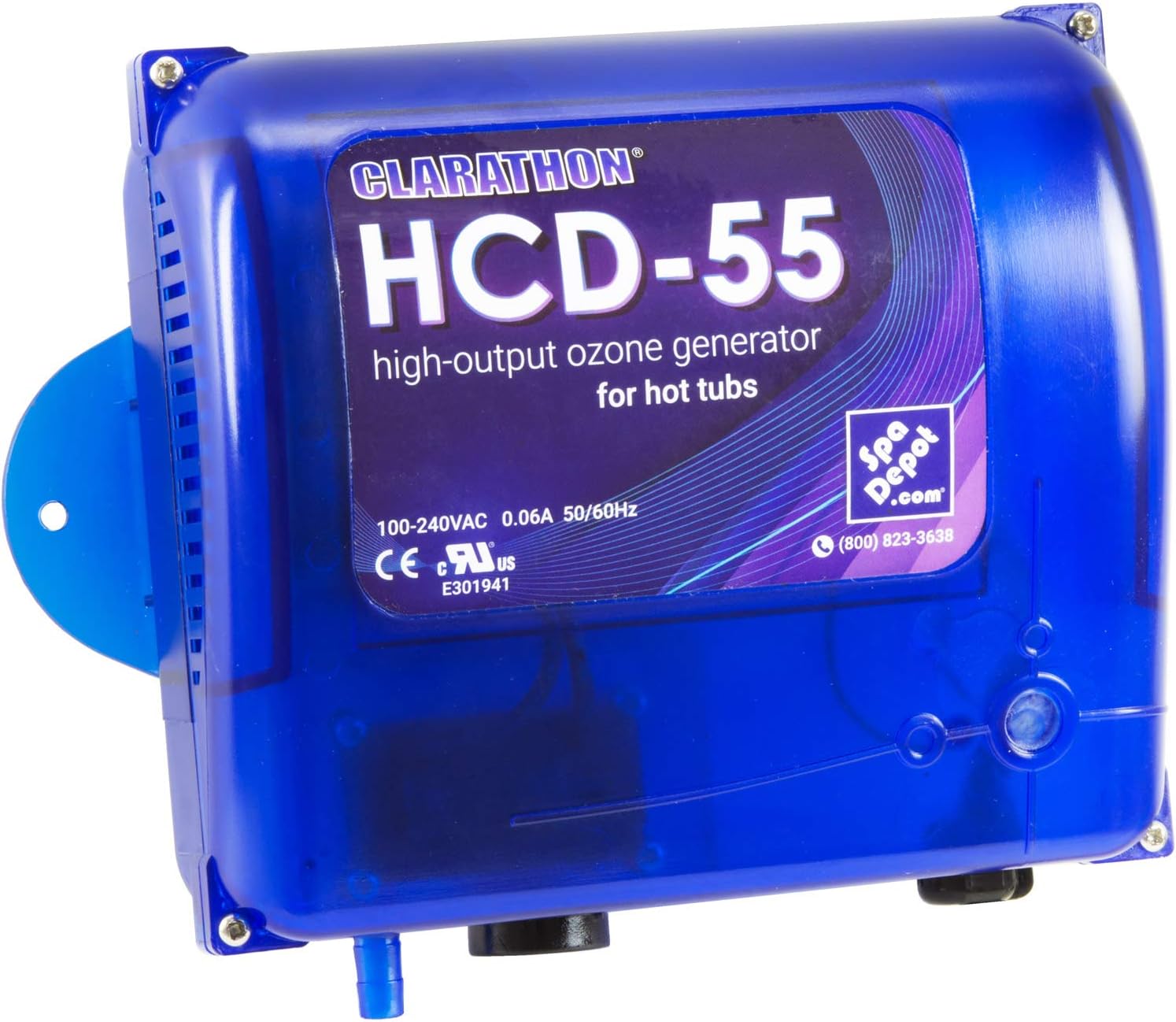 ClarathonHCD-55 Spa Ozonator Kit: Hi-Output Ozone Generator for Hot Tubs & Swim Spas - Universal: 120V / 240V