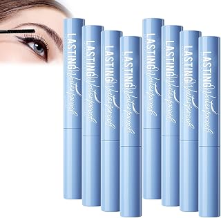 Dlufryna 24h Vattentät Mascara, Vattentät Volumgivande & Förlängande Mascara, Kladdfri Långvarig Böjning, Klumpfri Svart Mascara För Fyllda, Lyxiga Fransar, Lätt Flingfri Hållbarhet (8 PCS)