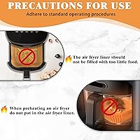 Vista 3 de Forros de papel desechables, 120 piezas cuadradas, accesorios de pergamino para freidora de aire antiadherentes, horno microondas, sartén, hoja