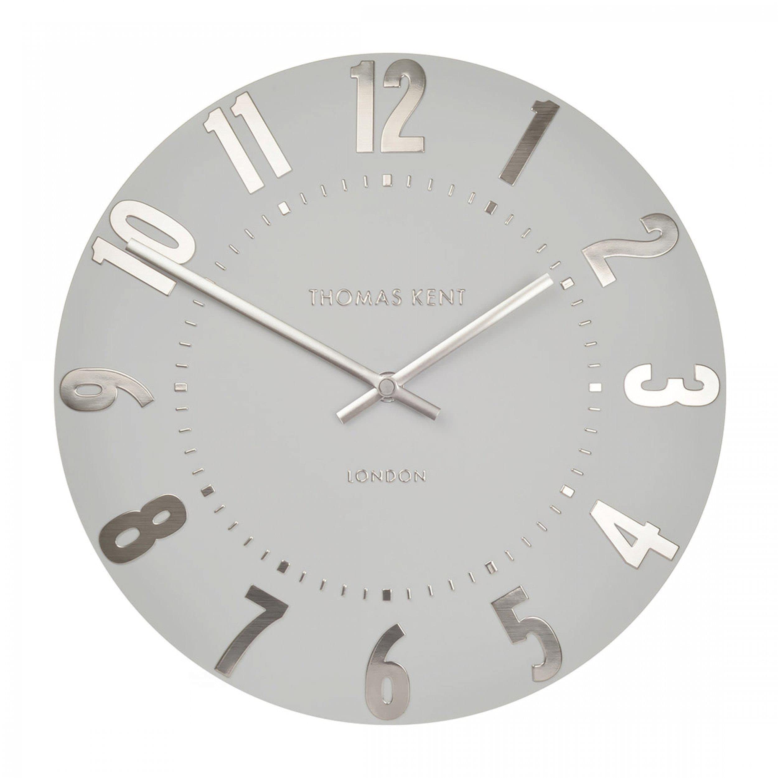 Thomas Kent London Silver Artm Mulberry 20In Wall Clock - Cloud