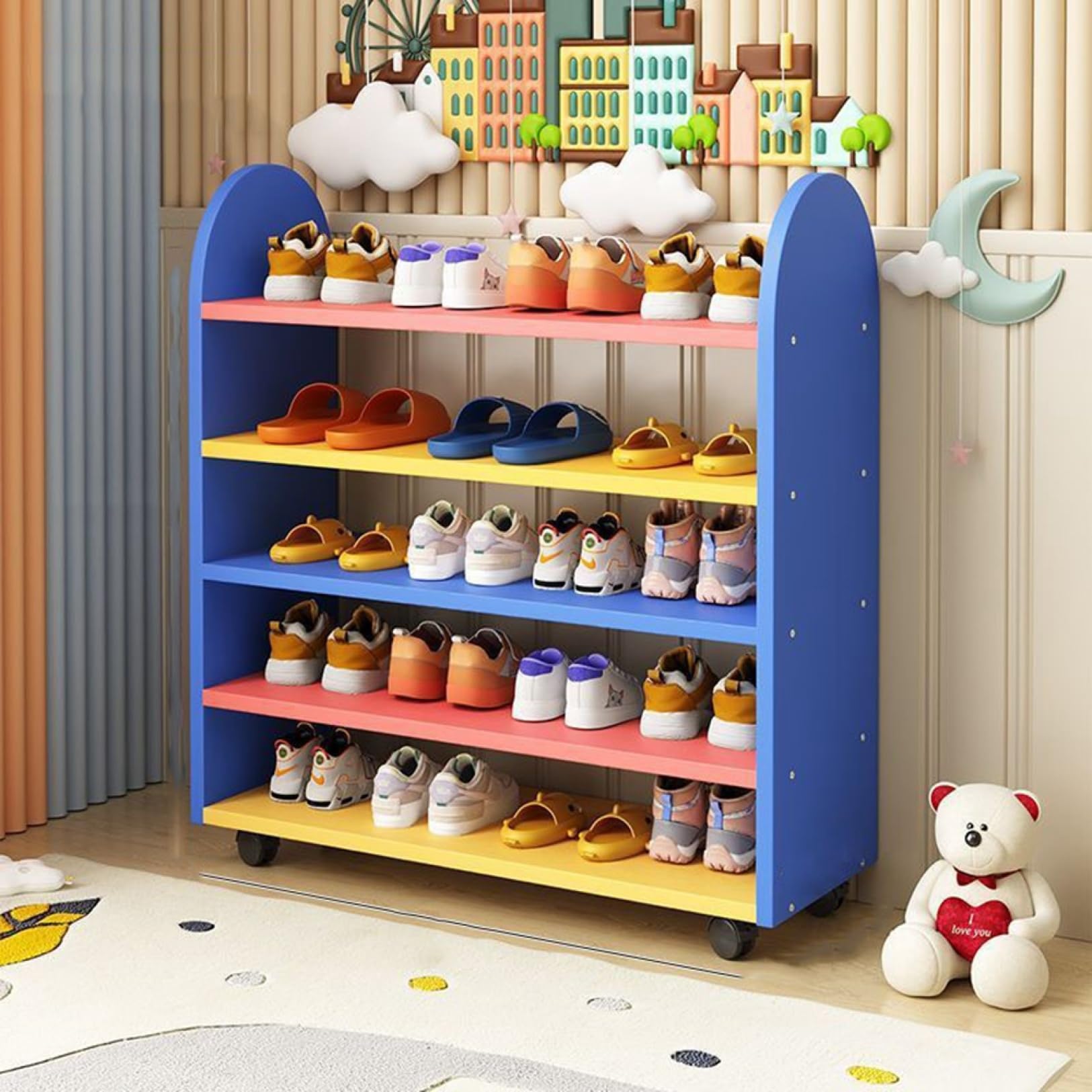 Amazon.co.jp: シューズラック 幼稚園 キッズ用 可愛い 下駄箱 靴棚